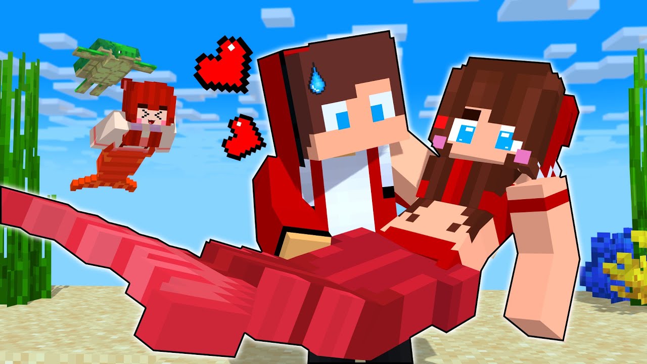 MAIZEN : JJ and JJ's Sister Mermaid On The Island - Minecraft Animation JJ & Mikey