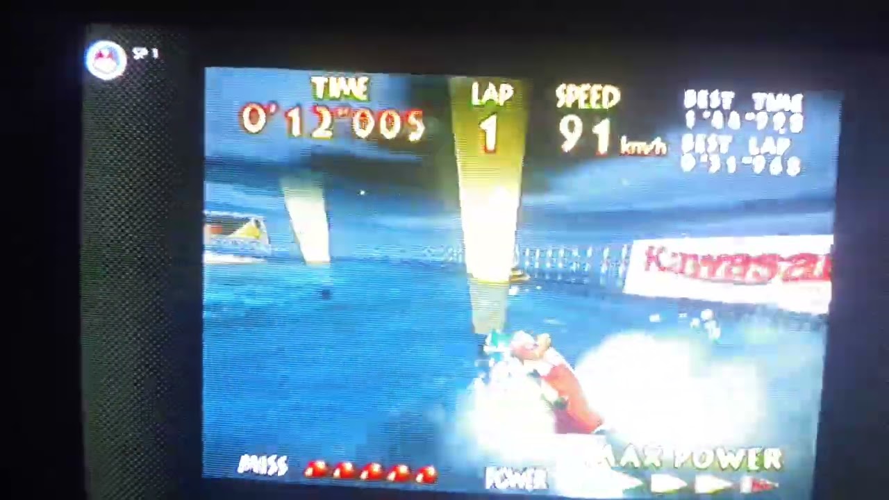 Wave Race 64 on Panasonic CRT via Nintendo Switch 2 (S-Video, improved)