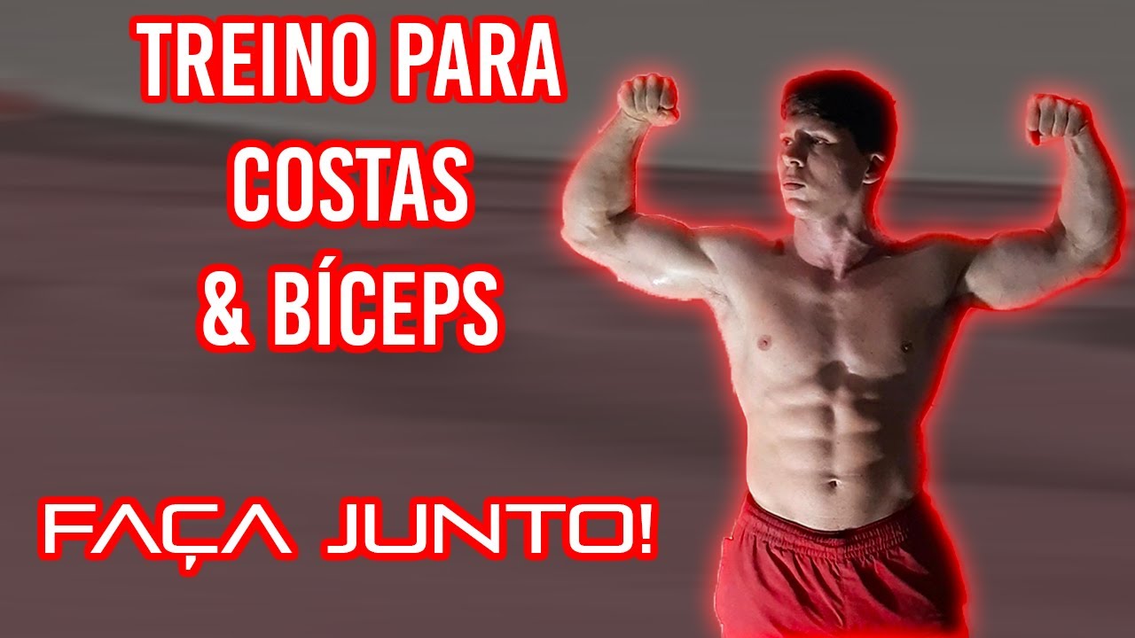 Treino para COSTAS e BÍCEPS | RÁPIDO E EFICIENTE | Faça JUNTO!