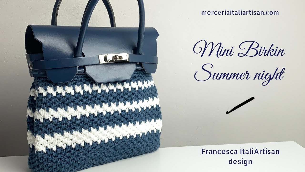 Mini Birkin- Summer Night - Borsa all'uncinetto