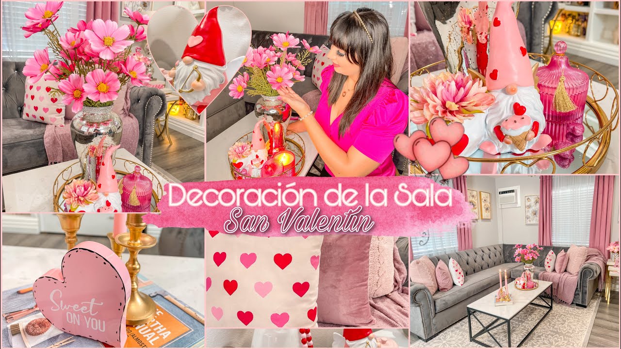 Decoracion de la sala para San Valentin💗Living Room Valentine's Day Decor💗 Ideas de decoracion💗