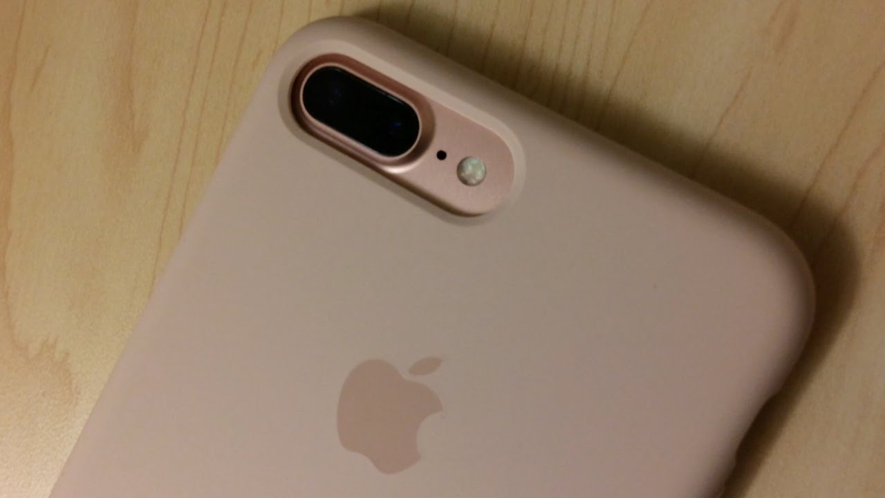 Unboxing  and Hands-on Apple iPhone 7 Plus silicone case in Pink Sand