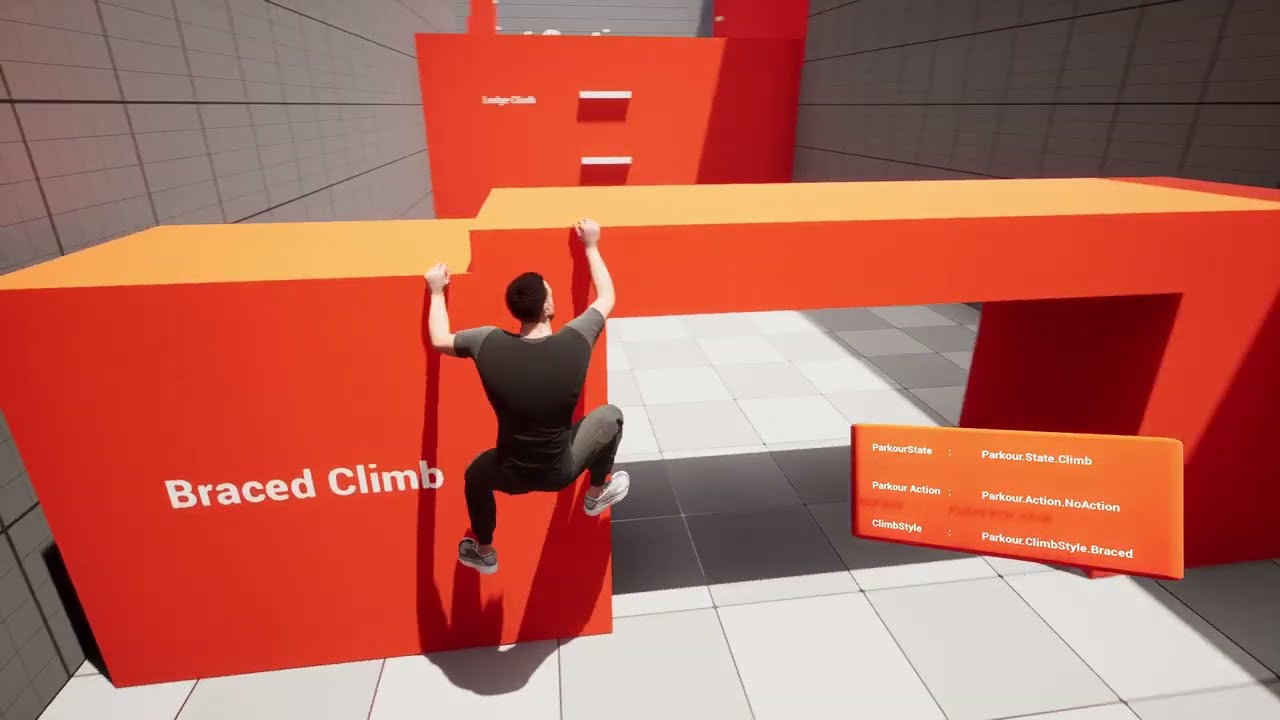 Unreal Engine 5 Parkour Climb System  Intro1(MotionWarping)