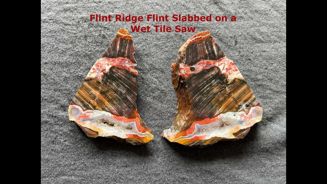 Slabbing Rocks With A Wet Tile Saw – Heat Treating Flint Ridge Flint Slabs