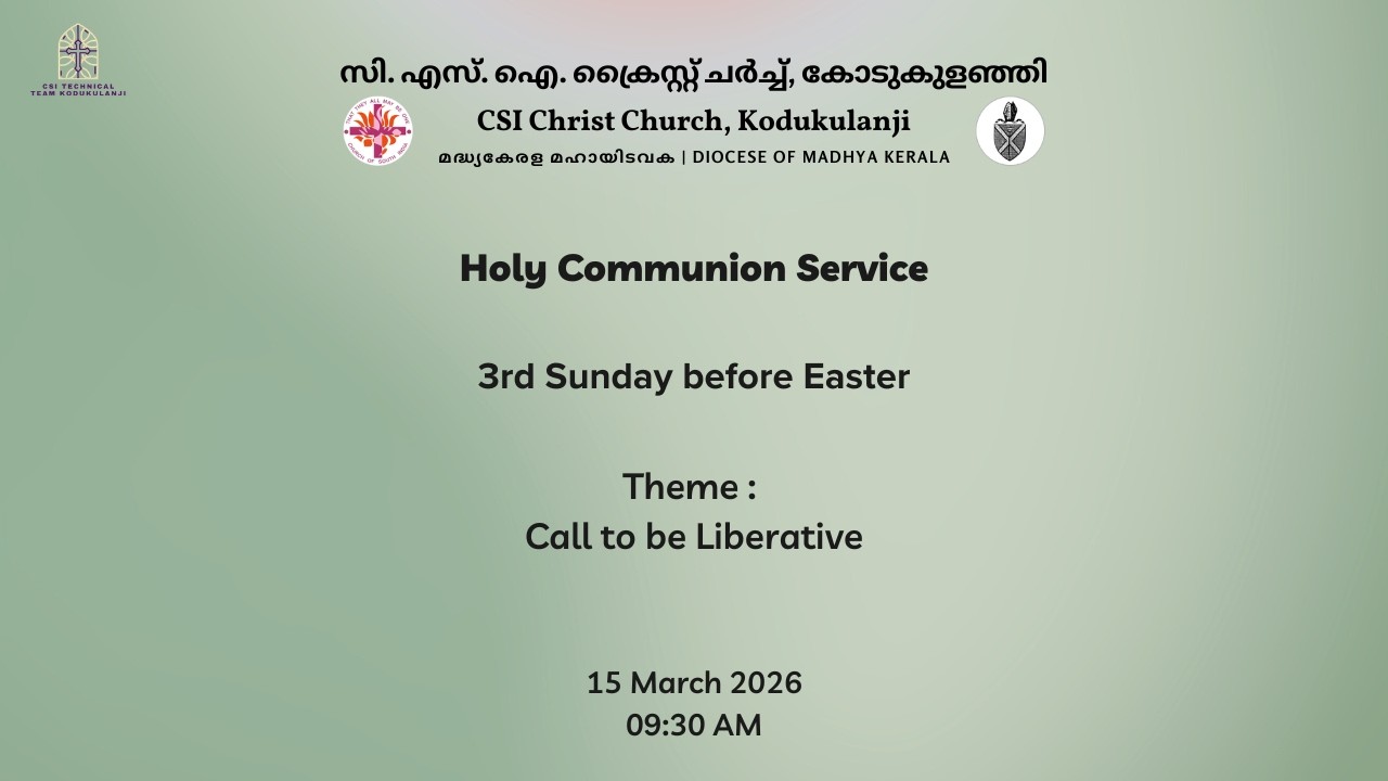 15 Mar 2026 | 3rd Sunday before Easter | Call to be Liberative