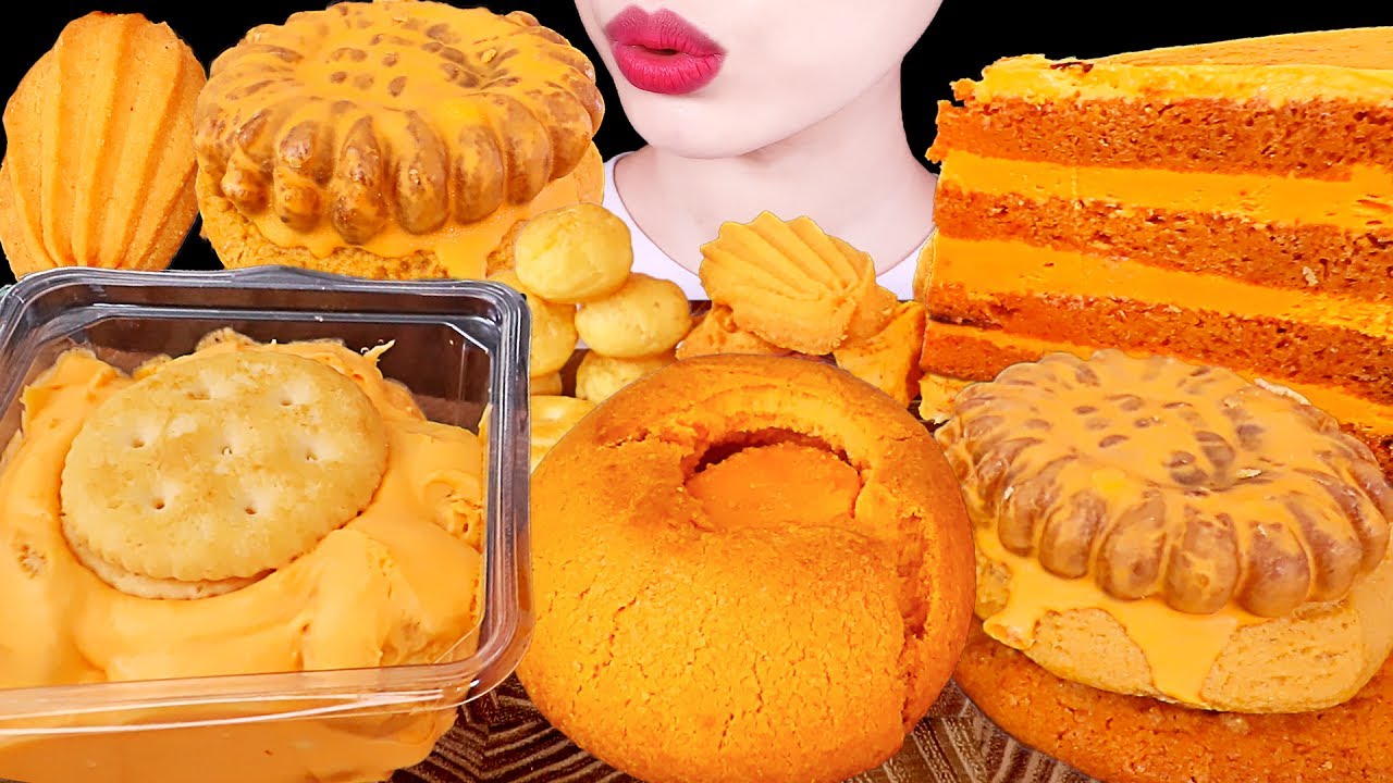 ASMR MUKBANG｜CHEESE DESSERT PARTY *CHEESE CAKE, PUDDING, YAKGWA, COOKIES 황치즈 디저트 파티 EATING SOUNDS 먹방