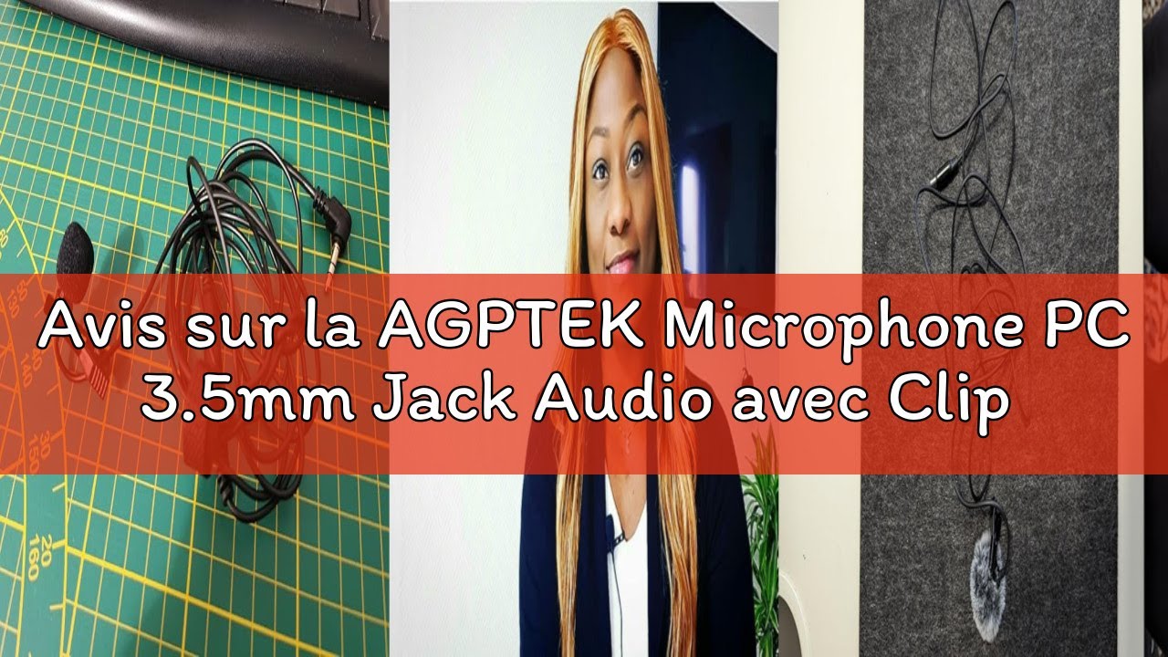 Avis sur la AGPTEK Microphone PC 3.5mm Jack Audio avec Clip et Fourrure Pare-Brise, 2m Mini Micro Cr