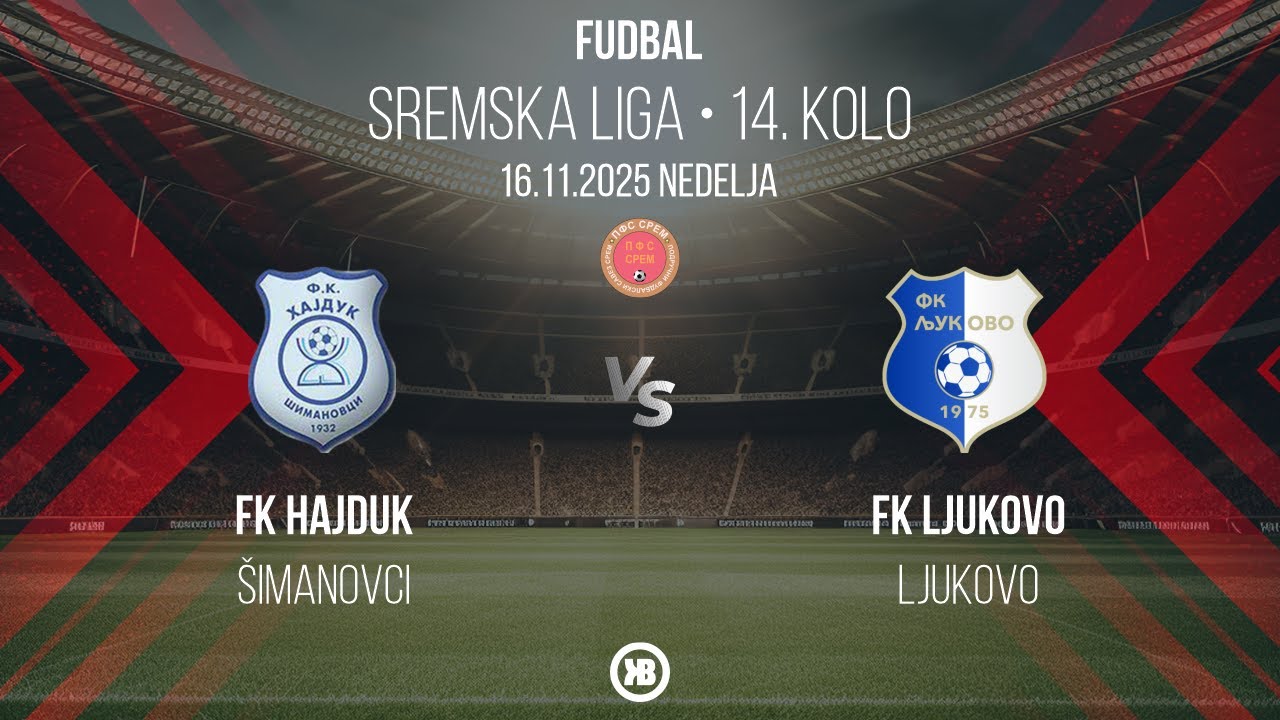 FK Hajduk (&Scaron;imanovci) - FK Ljukovo (Ljukovo) 4:0 | 16.11.2025