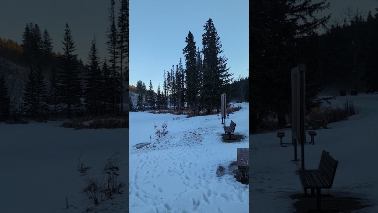 Cypress Hills Saskatchewan in Winter Frozen lake