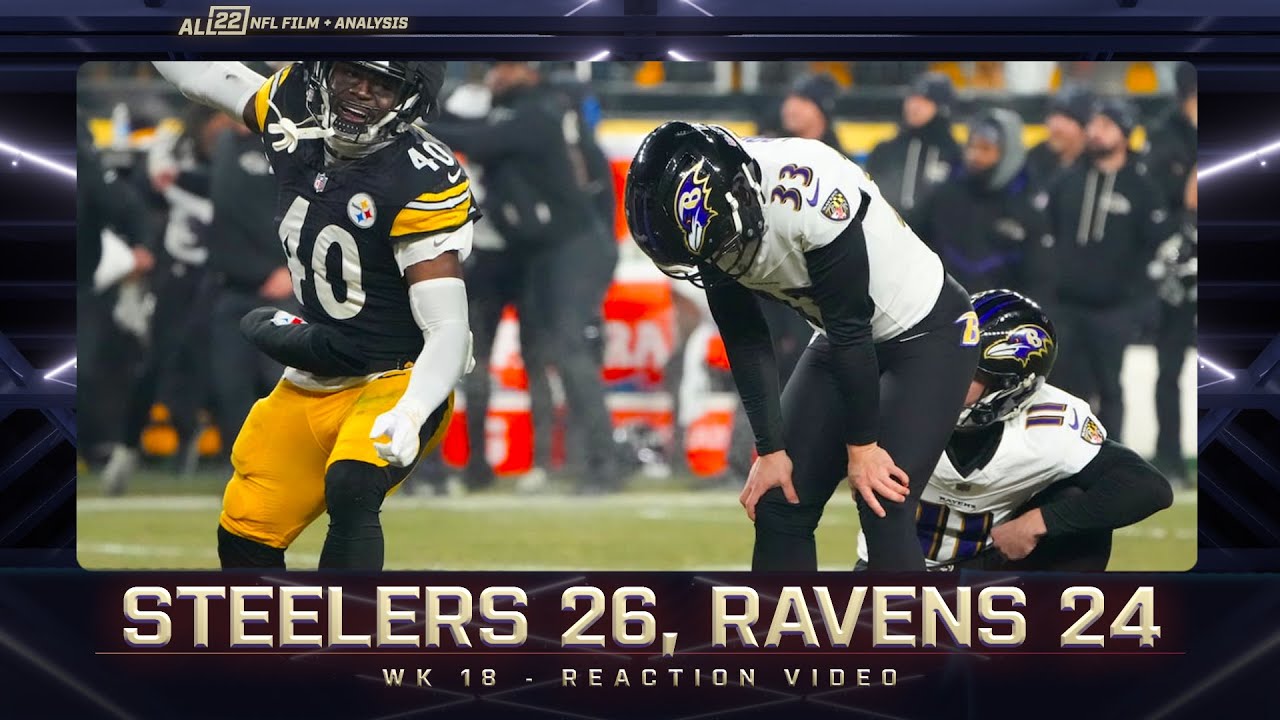 STEELERS 26, RAVENS 24: LAMAR JACKSON'S HEORICS WASTED WITH ANOTHER DEFEAT IN PITTSBURGH #ravens