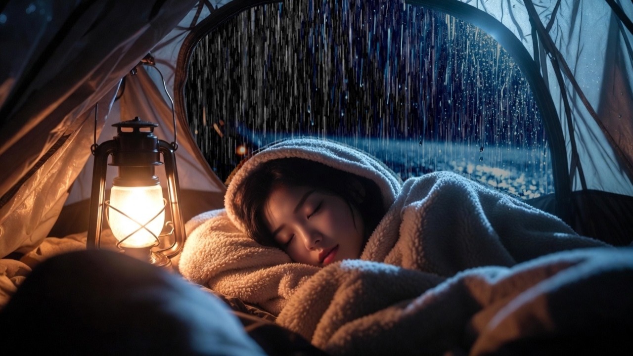 Heavy Rain Outside Tent 🌧️ – Cozy Camping Storm to Sleep in Minutes