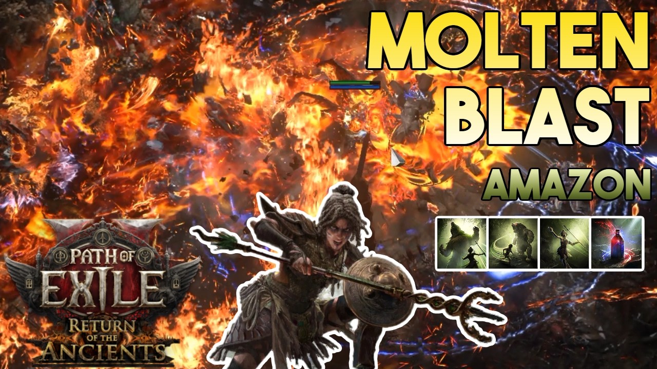 [0.5] Molten Blast Build | Amazon | Runes of Aldur | Path of Exile 2