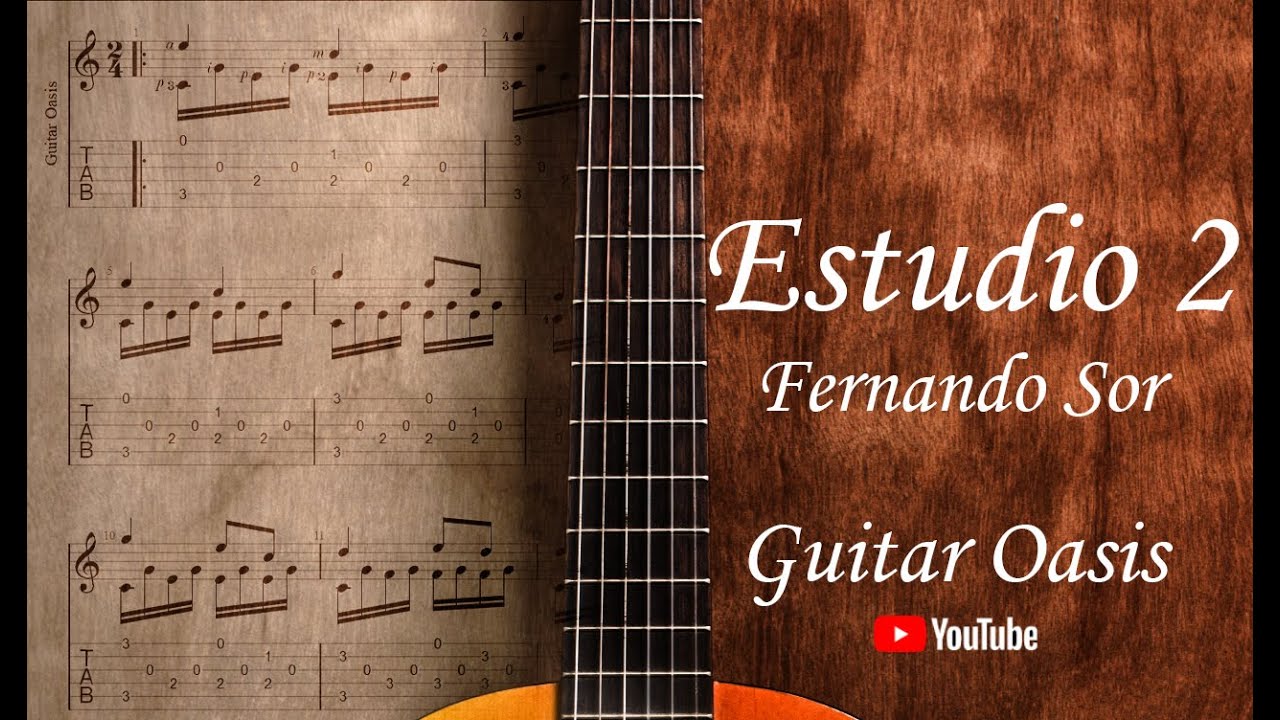 Estudio 2 - Fernando Sor (Guitar Solo + Guitar Tab + Tutorial)