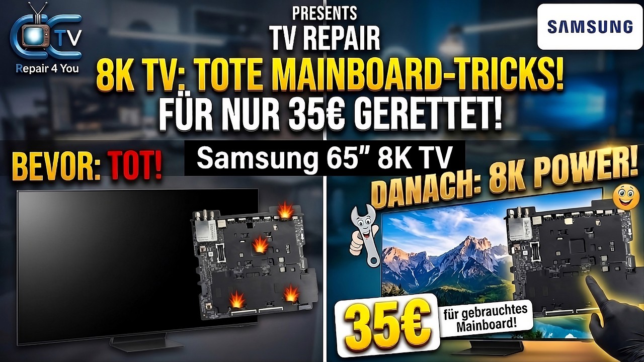 8K Samsung TV für 35€ repariert! 😱 (Hunderte Euro gespart)