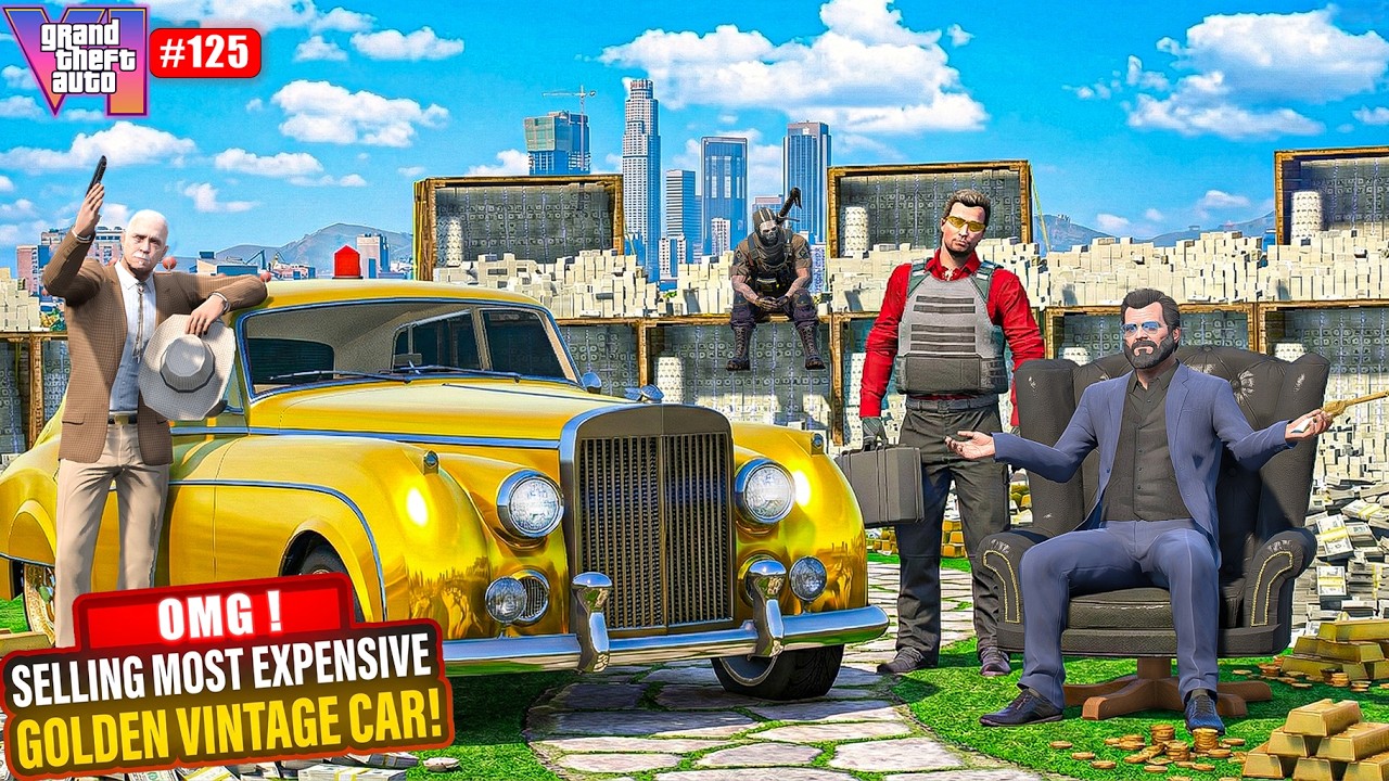 SELLING MOST EXPENSIVE GOLDEN VINTAGE CAR in GTA 5 REAL LIFE!🤑 #125