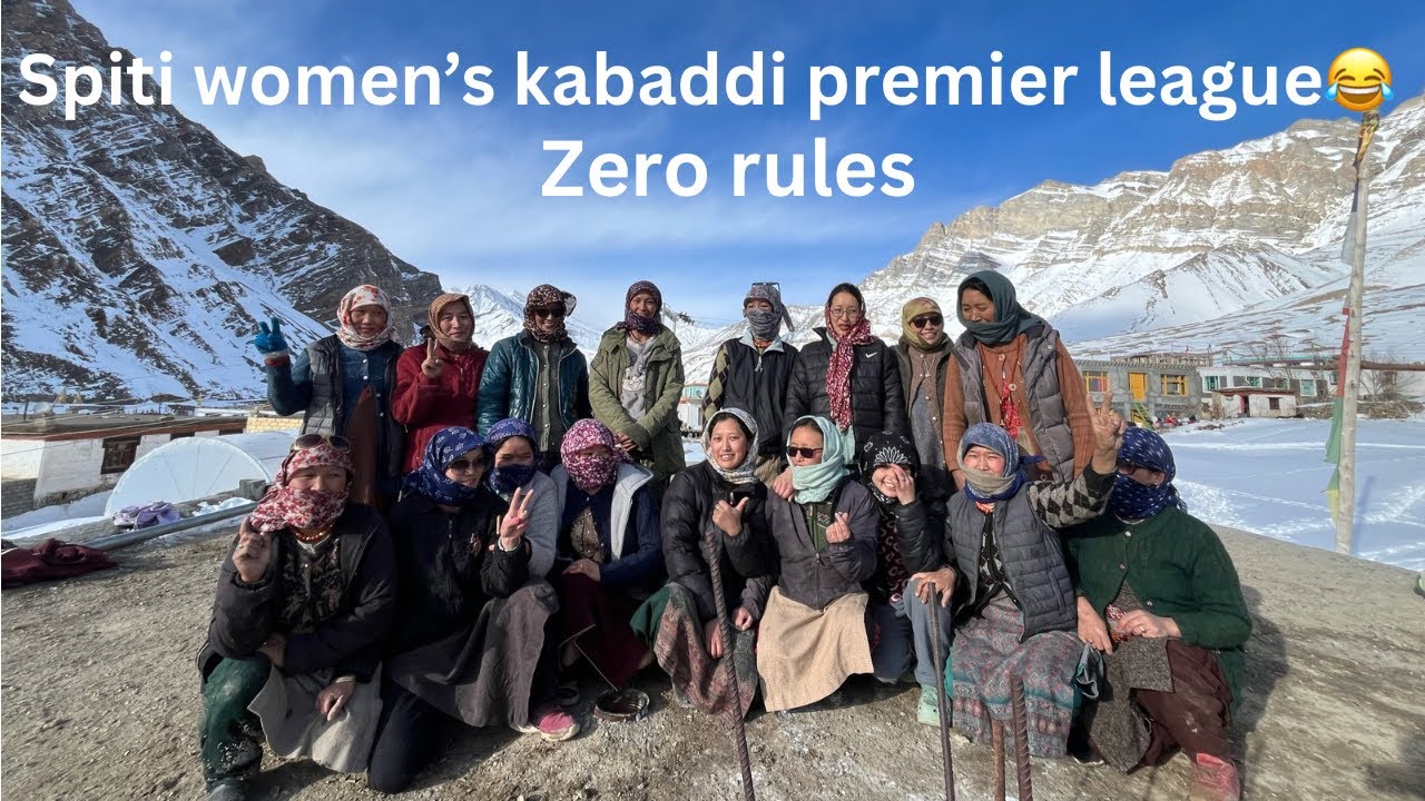Spiti women’s kabaddi premier league 😂|| zero rules || #pinvalley #spiti #himachal #winter 