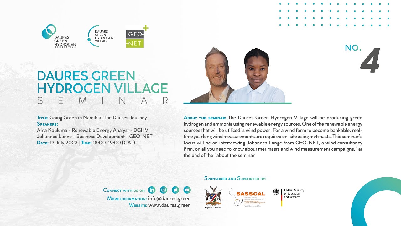 Going Green in Namibia: The Daures Journey | Wind Measurement Campaign Seminar