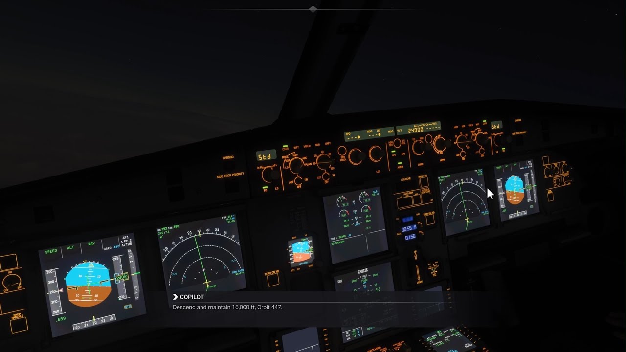 MSFS 2024 Full Flight (Atlanta to Dulles) — Cozy Night Flight