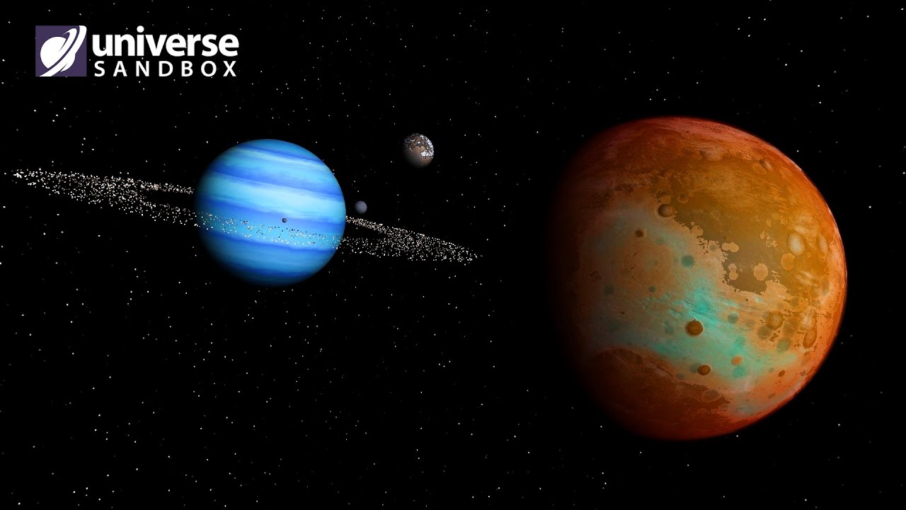 Making A Custom Realistic Ice Giant With Realistic Moons! Universe Sandbox