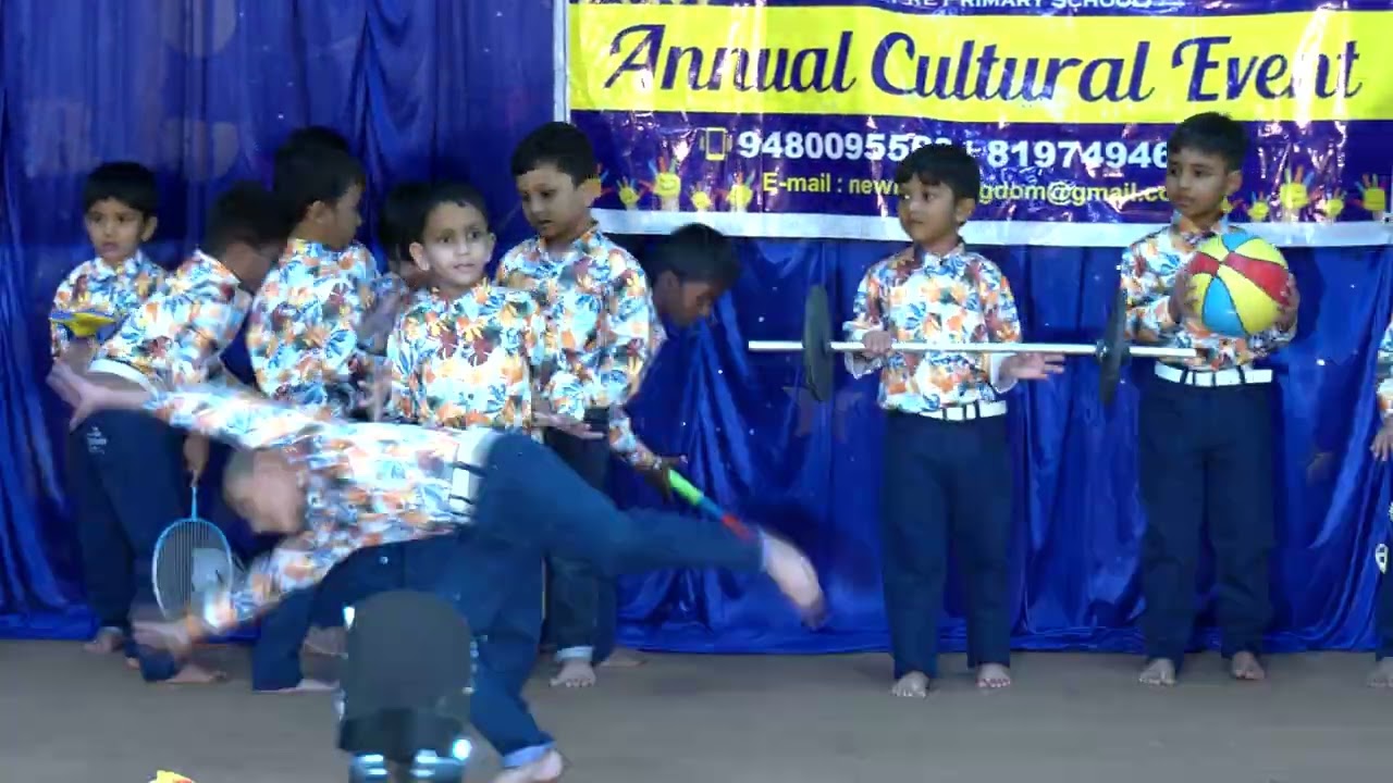 Khelo India dance from LKG UKG boys @newlittlekingdom Annual day celebrations 2025-26#annualday #nlk
