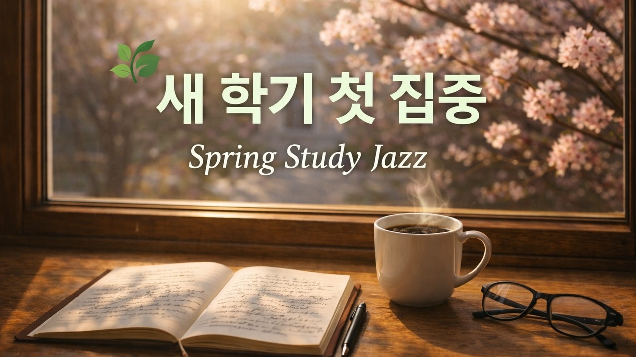새 학기 첫 집중 🌿 Spring Study Jazz: Focus & Deep Work BGM (2시간)