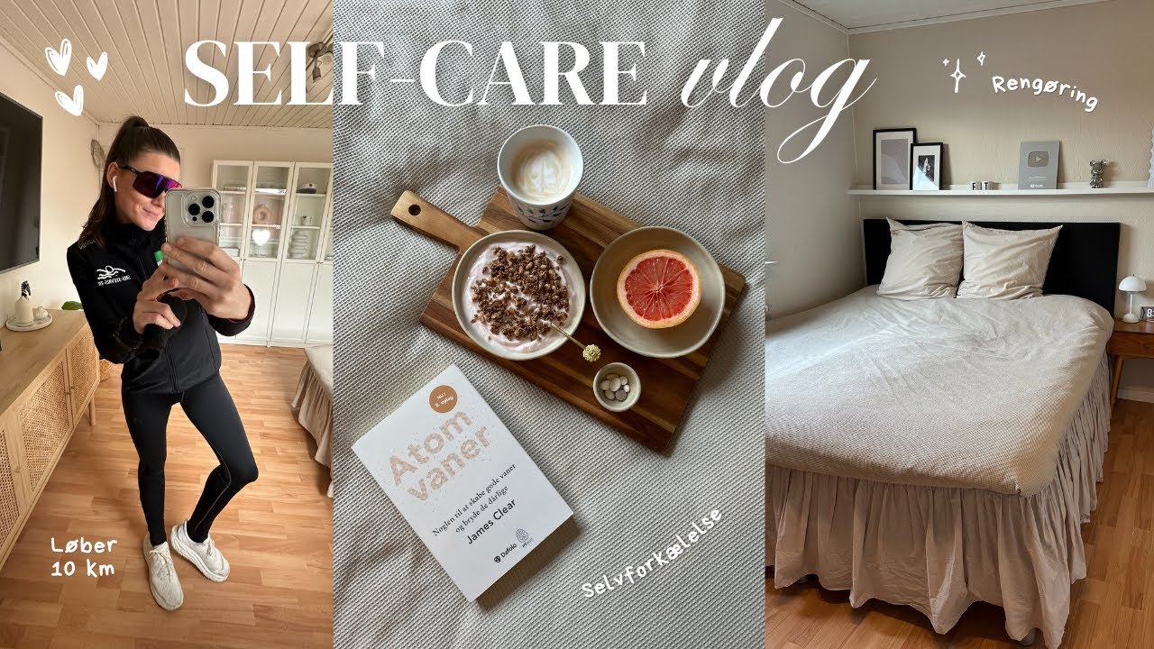 ÆGTE SELF CARE PÅ EN FRIDAG: løb, rengøring & selvforkælelse 🧺🧖🏽‍♀️✨🎀