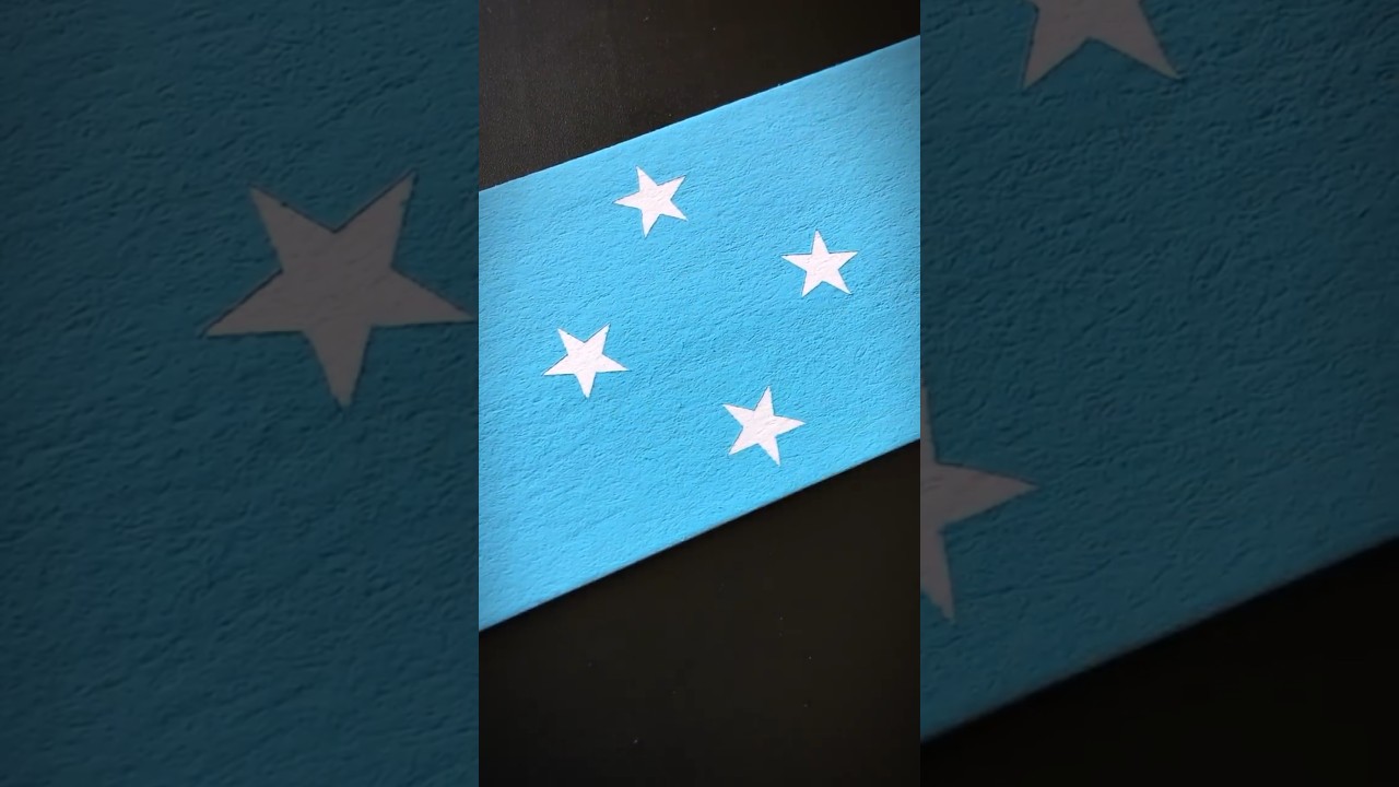 MICRONESIA 🇫🇲 Flag Drawing #oceania #flags #posca