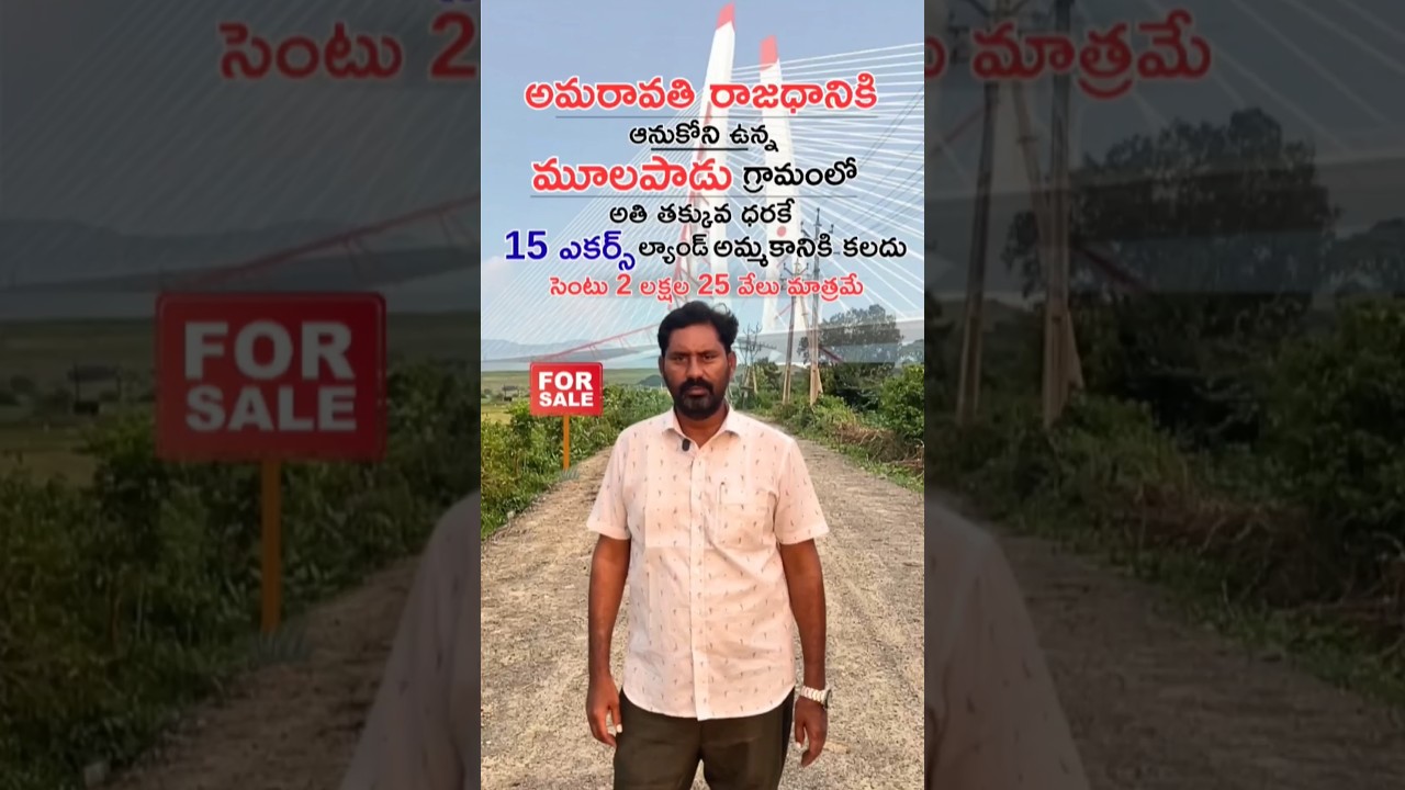 Land For Sale 15 Acres In Mulapadu.Ap Contact:9701342233 #sribhoomatharealestate
