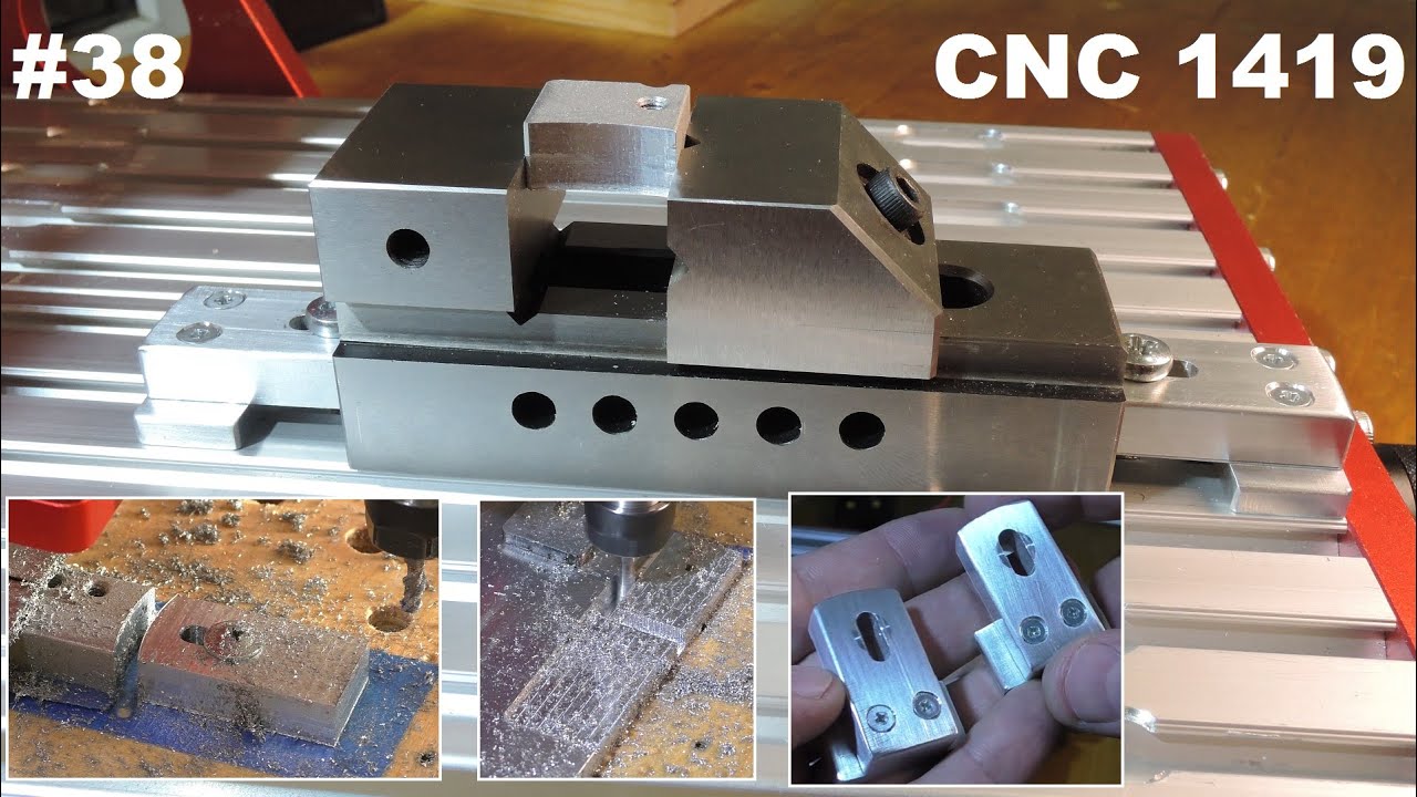 #38.  CNC 1419 - Миниатюрные станочные тиски. Делаю крепеж.