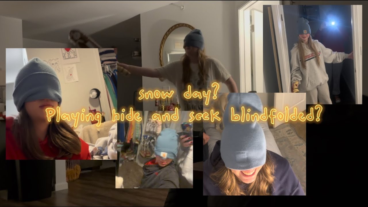 Snowed In! We played hide & seek with a bat and blindfolded? | ClaireAlyse