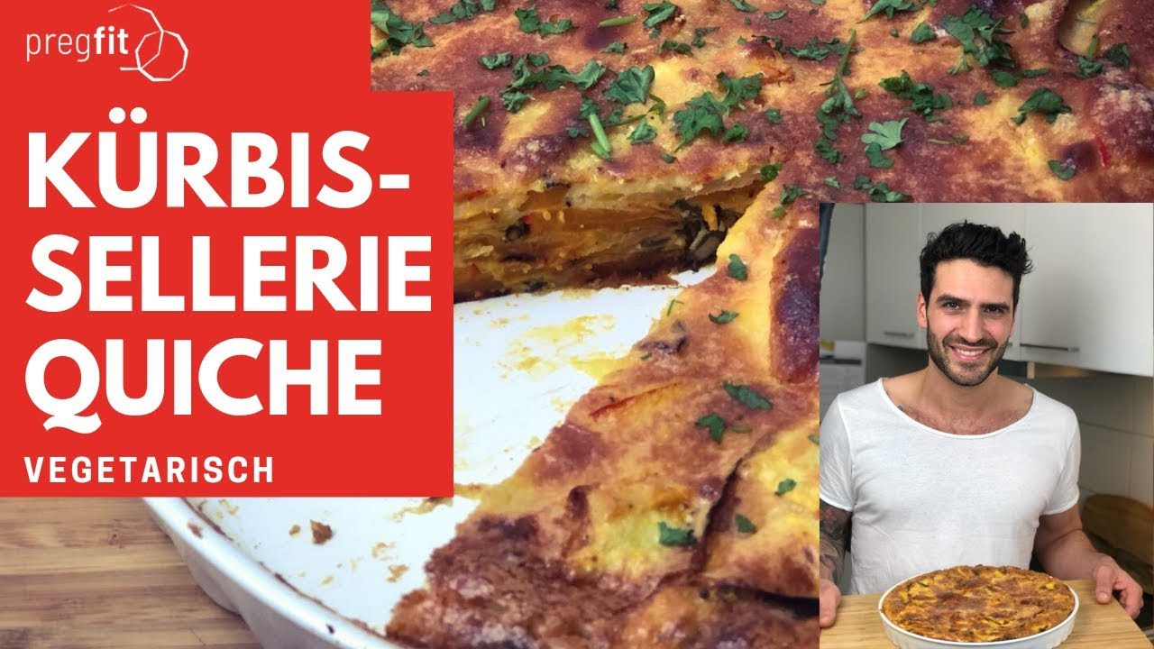 K&uuml;rbis-Sellerie-Quiche | ohne Boden | pregfit