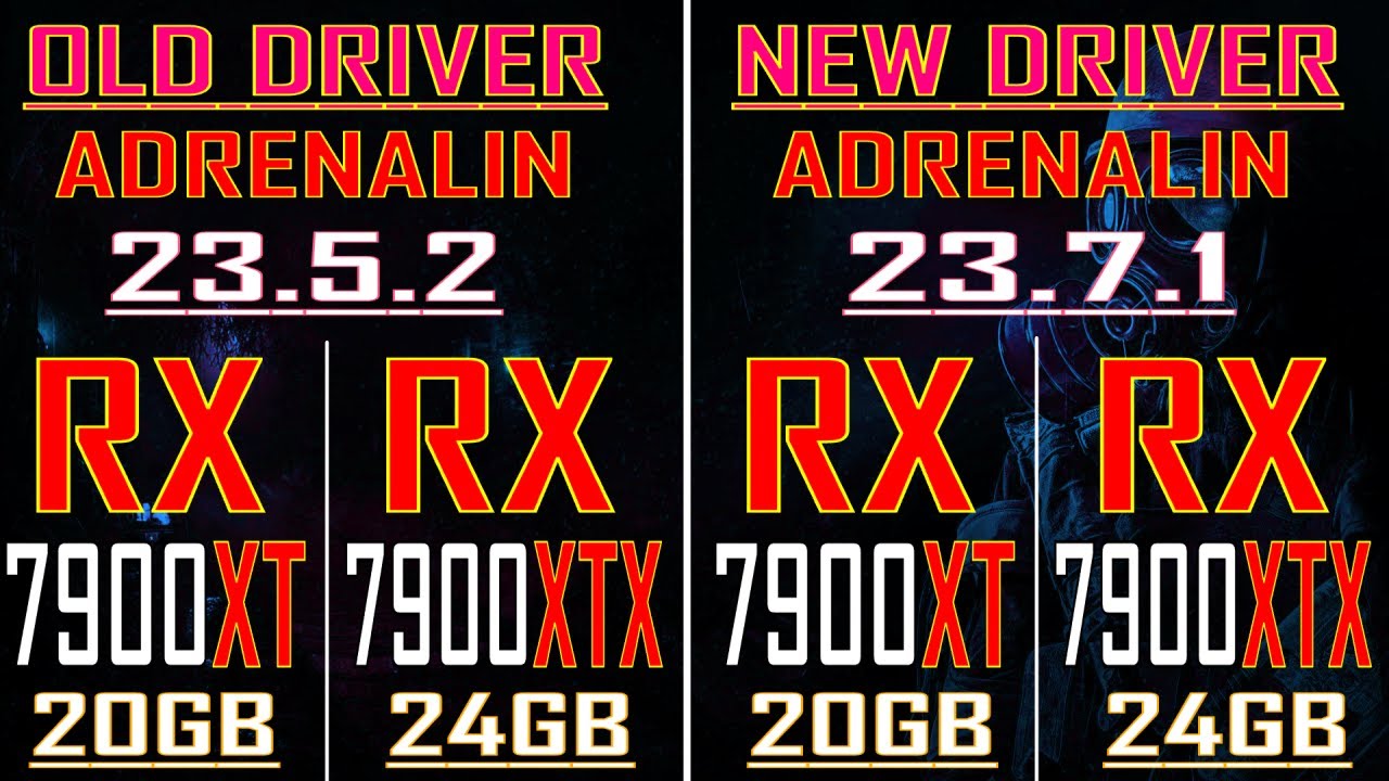 OLD DRIVER (ADRENALIN-23.5.2) vs NEW DRIVER (ADRENALIN-23.7.1) || RX 7900XT / RX 7900XTX ||