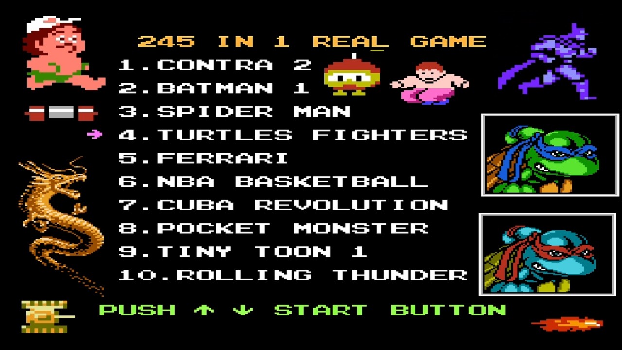 NES 245 in 1 Gameplay : Ultimate Retro Gaming Collection!