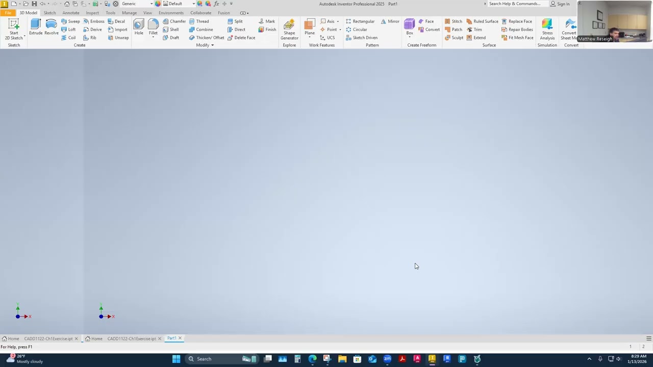 CADD 1122 Ch 1 Exercise Part 1