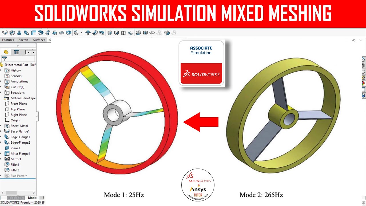 ✅ Solidworks Simulation Mixed Meshing
