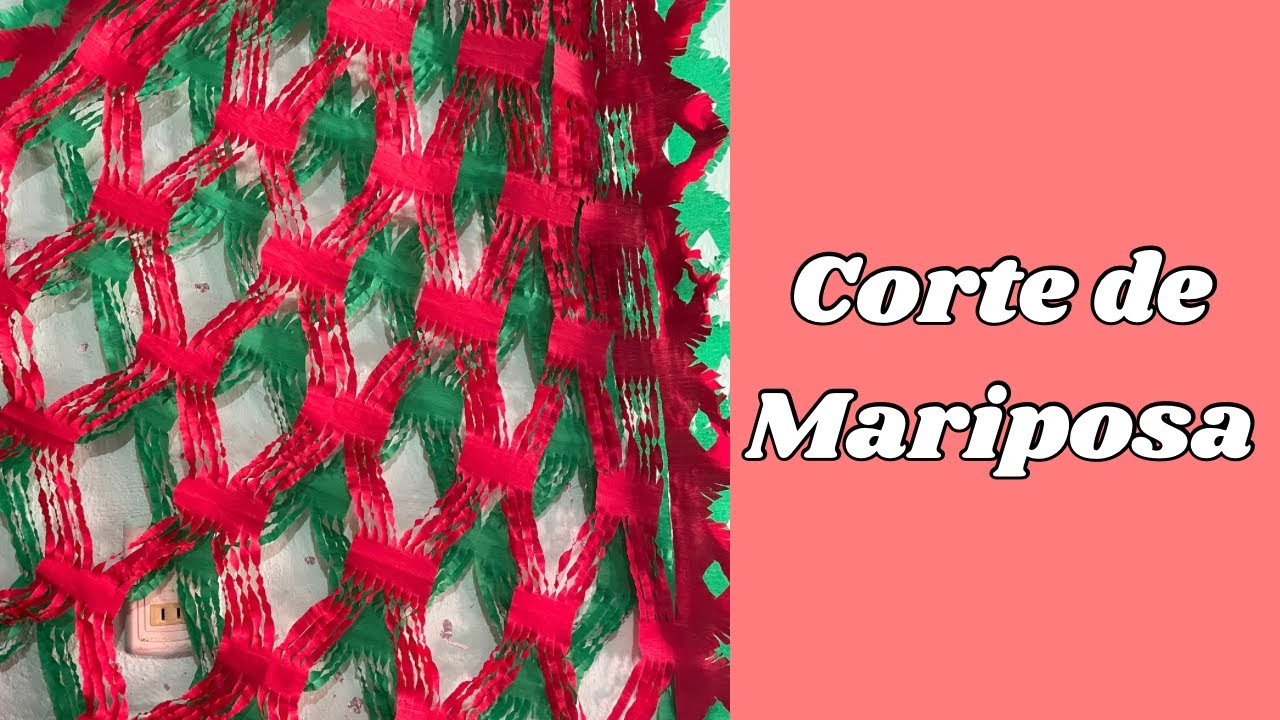 Corte de mariposa para cortina de papel picado ✨ Cortinas Anita 🌸