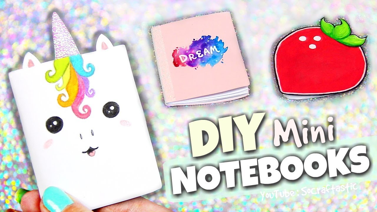 DIY MINI NOTEBOOKS - Easy, Cheap, & Cute - Back To School How To | SoCraftastic