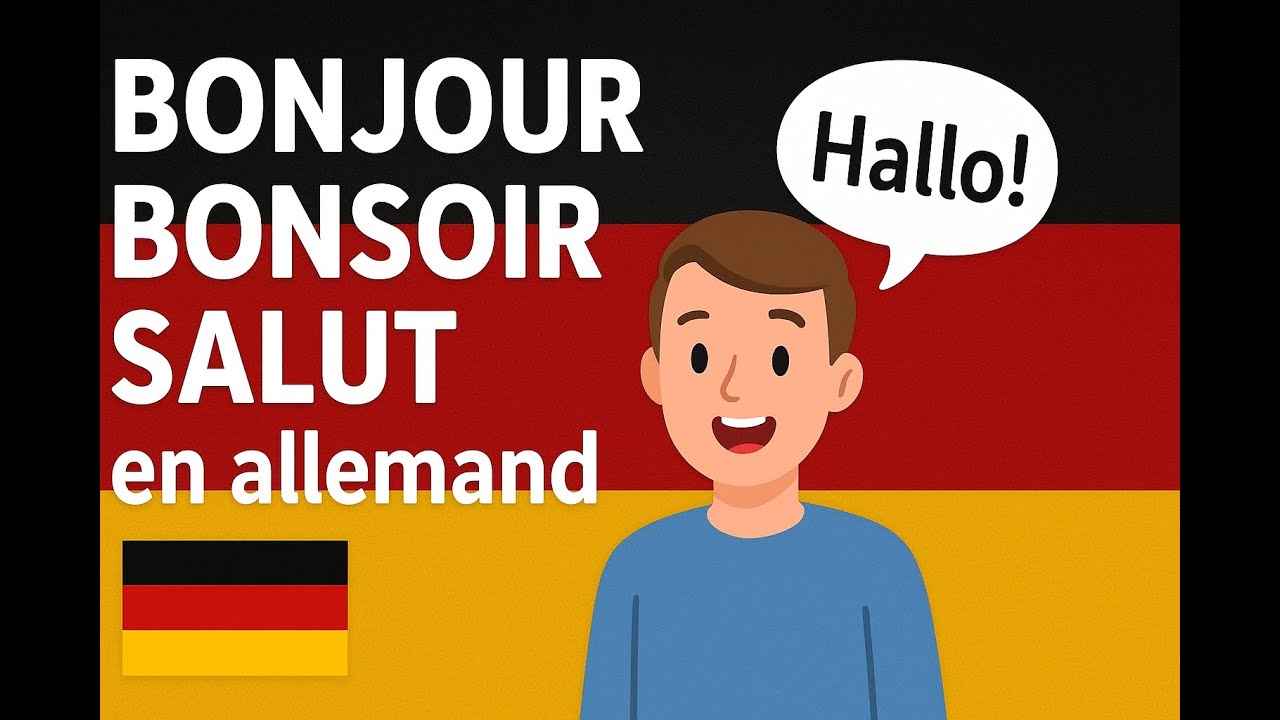 Comment dire Bonjour, Bonsoir et Salut en Allemand 🇩🇪 / Apprendre l'Allemand Facilement (1min)