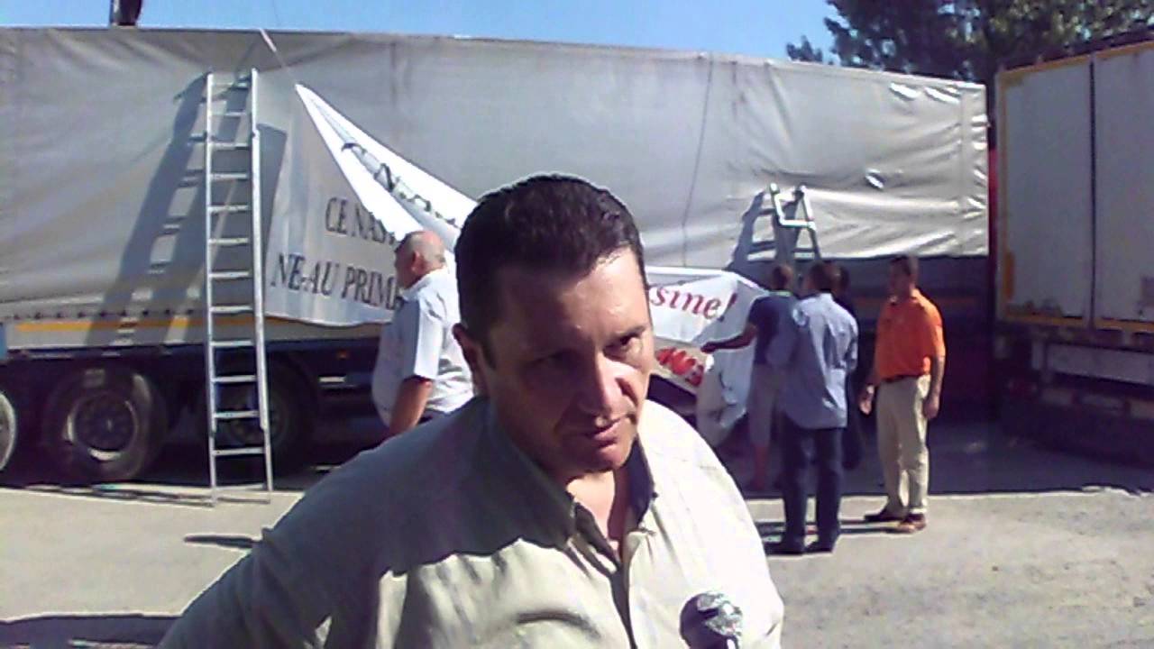 Declaratie sofer de TIR protest Caransebes