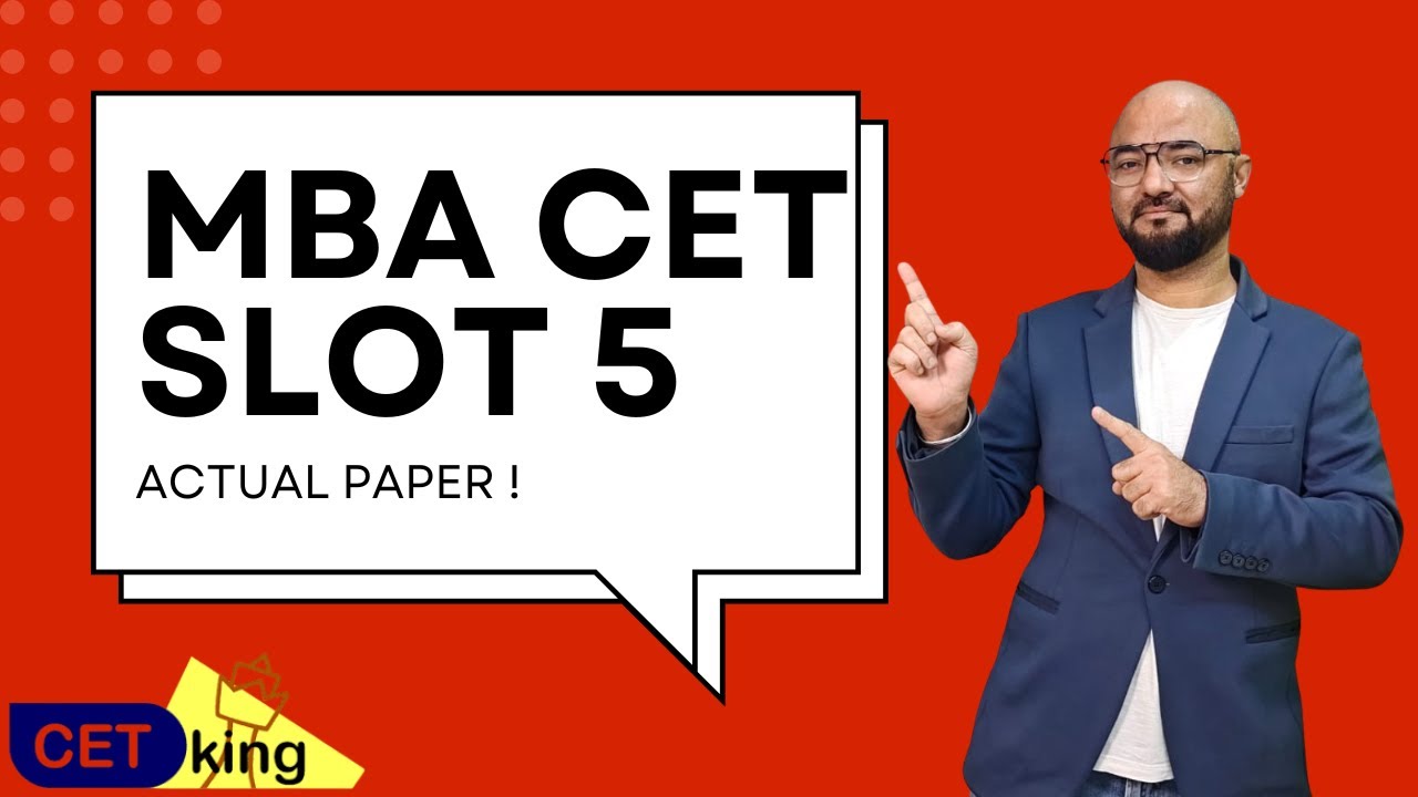 CET Medium Level | MBA CET 2025 Paper | Download PDF Slot 5 actual paper with solutions