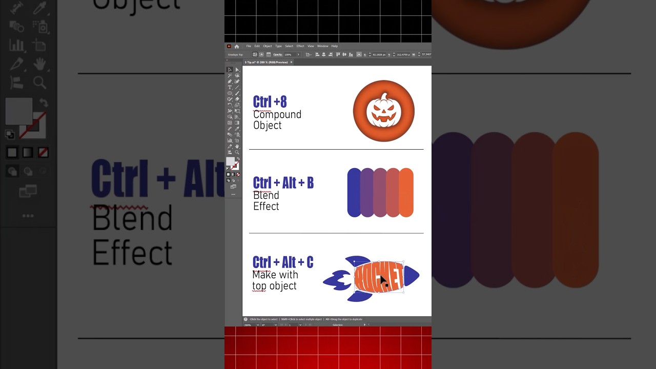 Adobe illustrator shortcuts tutorial for graphic designers  #graphicdesign #adobeillustrator