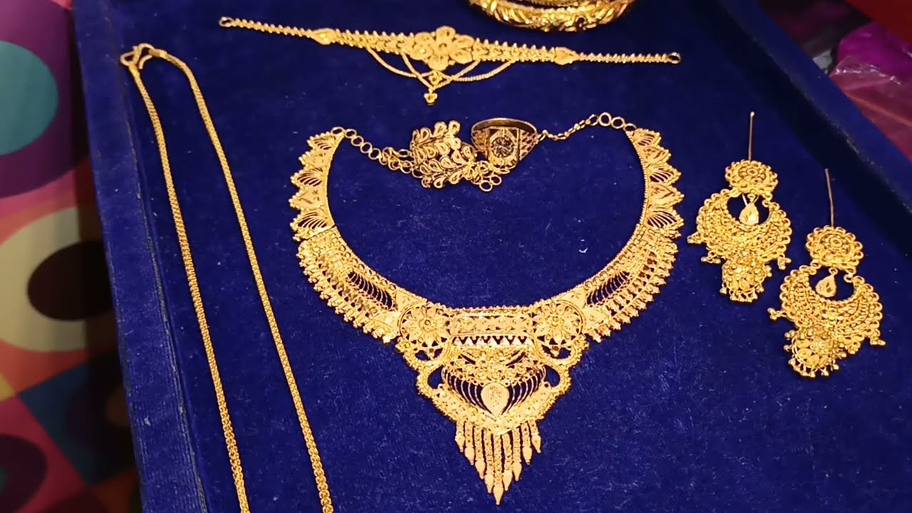 Latest Full Bridal Jewellery Collection 2022 || Gold Wedding jewellery set with weight and price