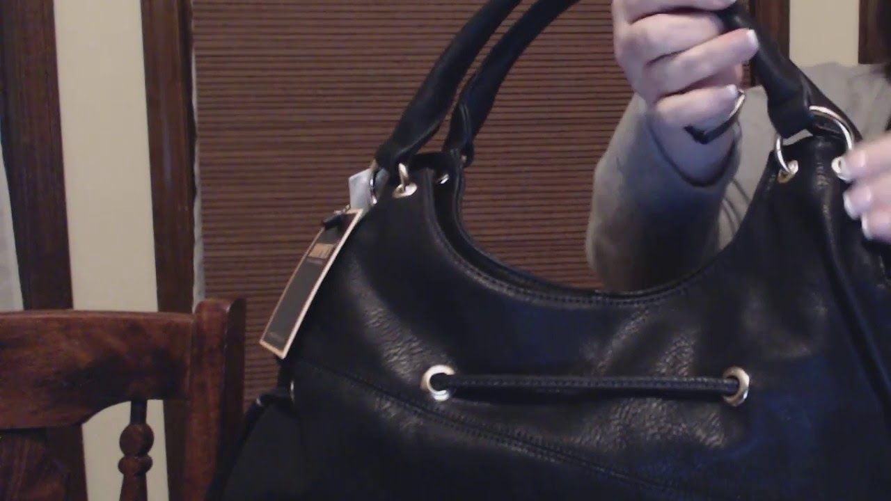 Rimen & Co. Black Handbag with Leopard Print bottom by Diophy
