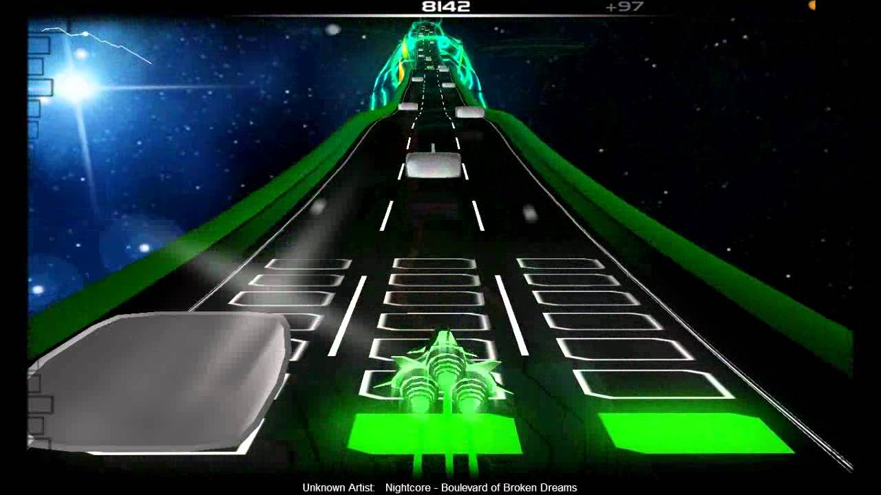 Audiosurf : Nightcore - Boulevard of Broken Dreams [ Green Day ] (HD)