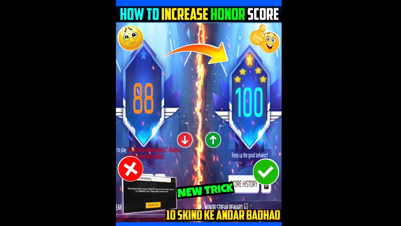 How To Increase Honor Score In Free Fire || Honor Score Kaise Badhaye | Increase Honor Score In FF 🤩