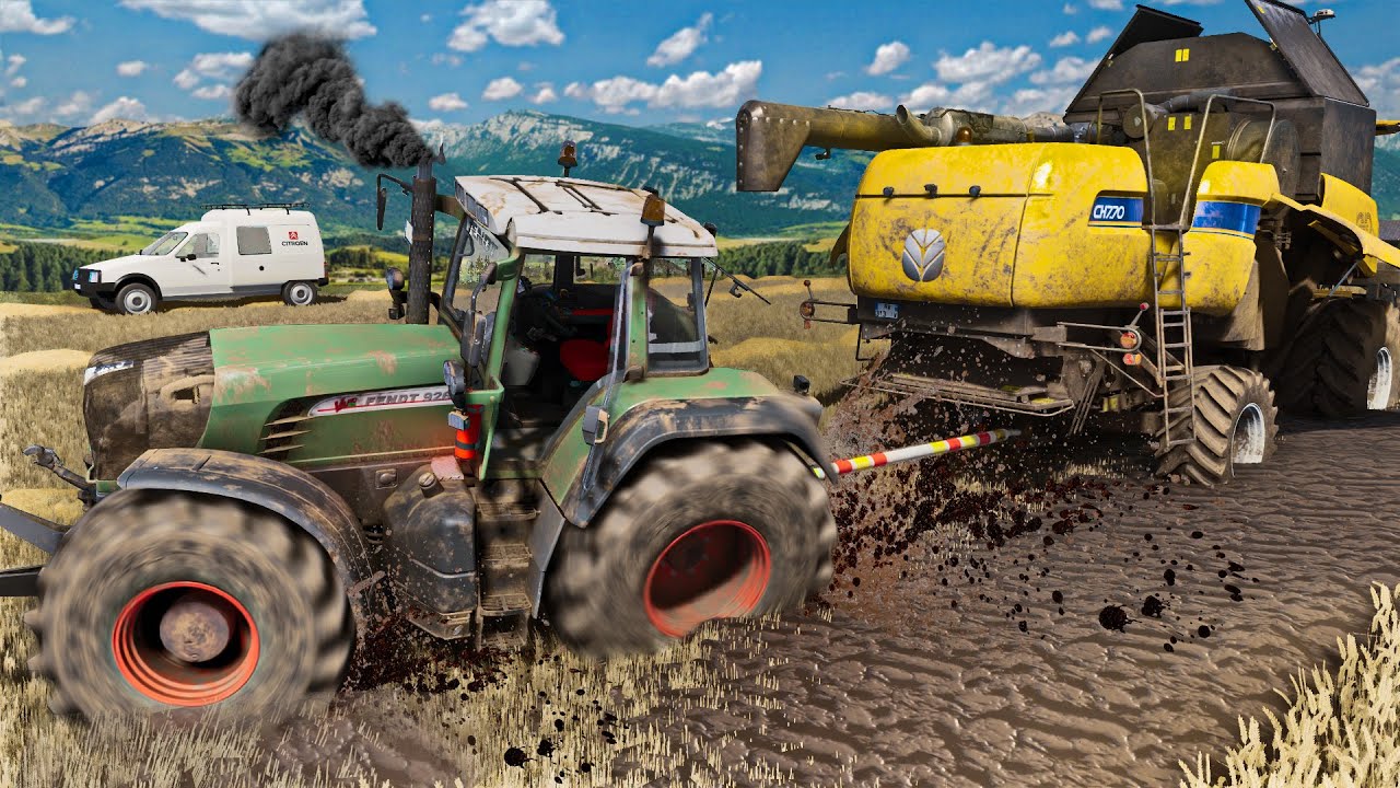 R&eacute;alisme Maximum RP | Moisson interrompue &agrave; cause de la Boue | Farming Simulator 22 Roleplay
