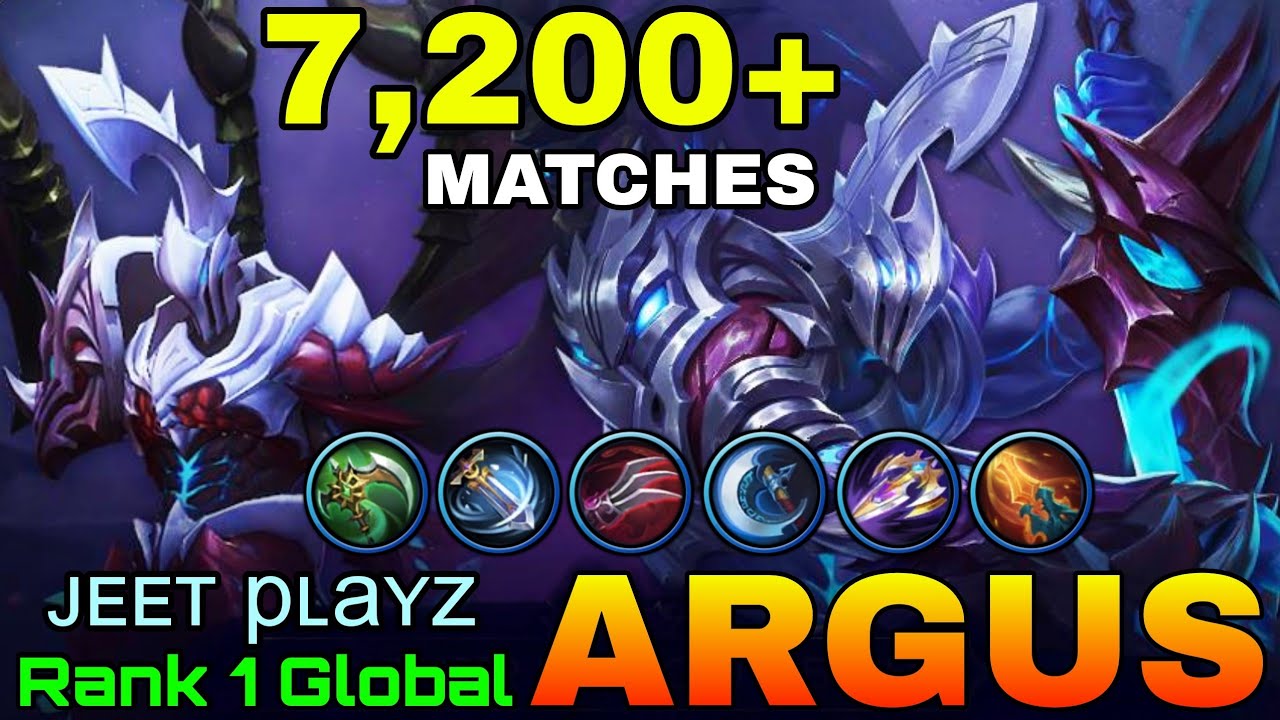 7,200+ Matches Argus No Boots Build - Top 1 Global Argus by ᴊᴇᴇᴛ pʟaʏz - Mobile Legends