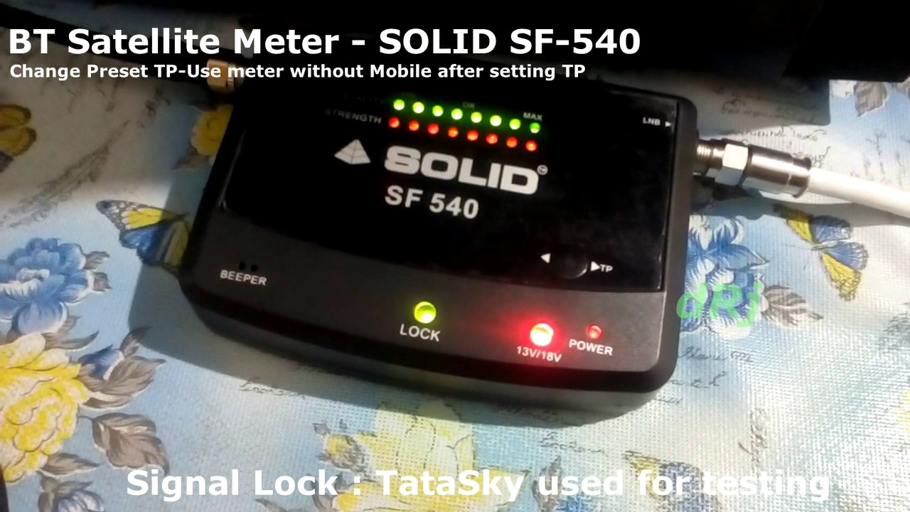 BT Satellite Meter - SOLID SF-540 - Change Preset TP
