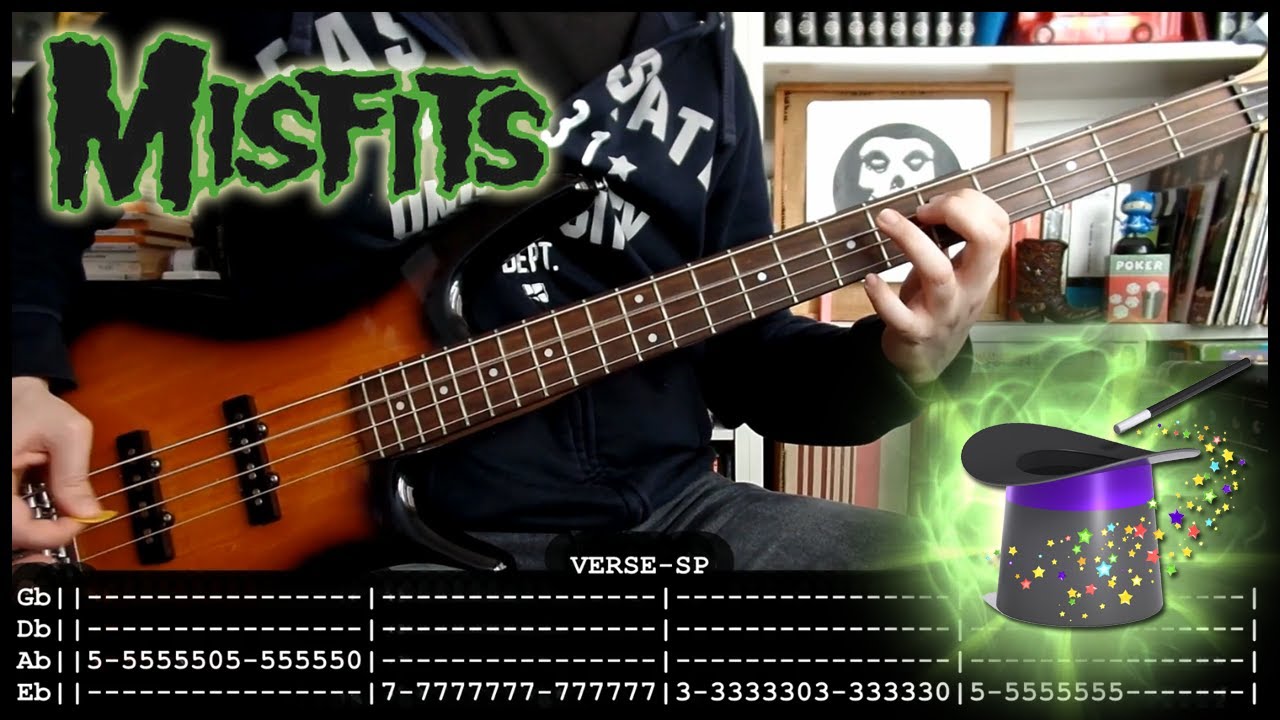 MISFITS - This magic moment (bass cover w/Tabs & lyrics)