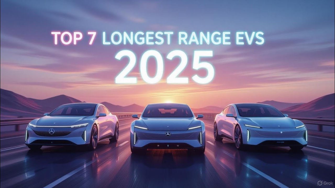 Top 7 Longest Range Electric Cars in 2025 🚗⚡ (EVs With Best Mileage Per Charge)